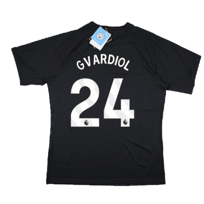 2023-2024 Man City Pre-Match Jersey (Dark Navy) (Gvardiol 24)-The Soccer Shirt Hub