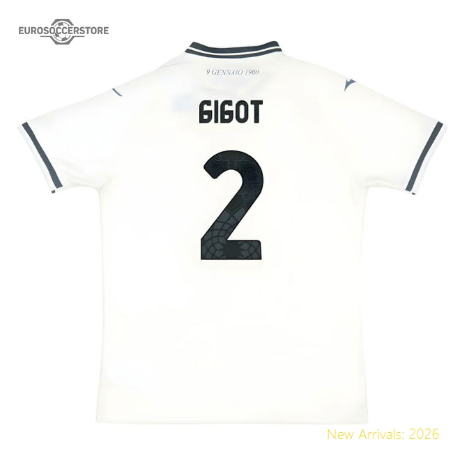 2025-2026 Lazio Away Shirt (Gigot 2)-The Soccer Shirt Hub