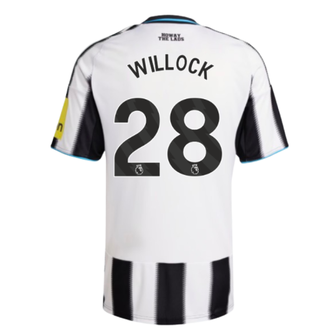 2025-2026 Newcastle Home Shirt (Willock 28)-The Soccer Shirt Hub
