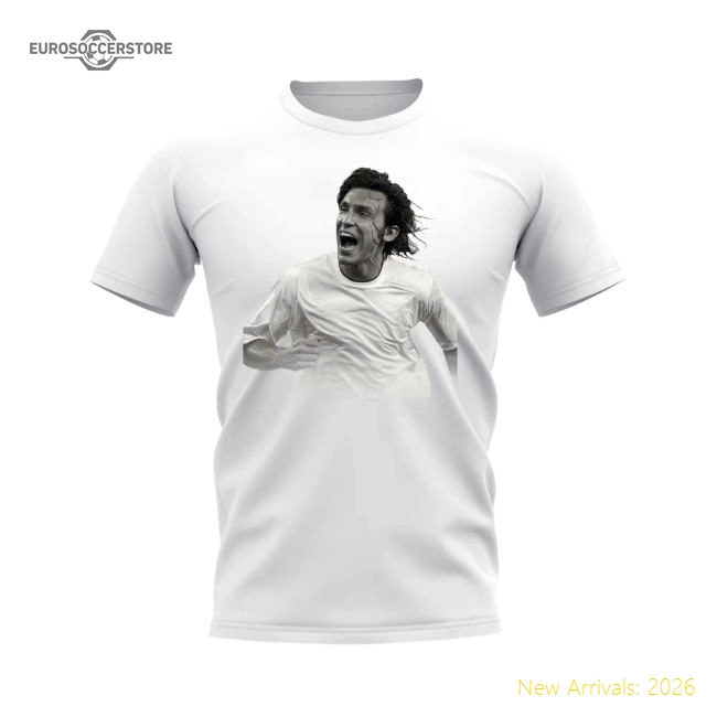 Andrea Pirlo Italy Legend T-Shirt (White)-The Soccer Shirt Hub