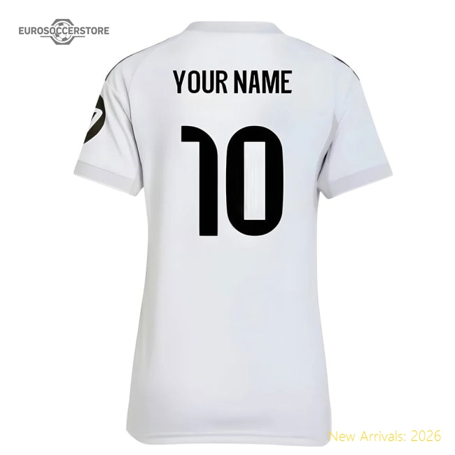 2025-2026 Real Madrid Home Shirt (Womens) (Your Name)-The Soccer Shirt Hub