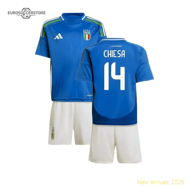 2024-2025 Italy Home Mini Kit (CHIESA 14)-The Soccer Shirt Hub