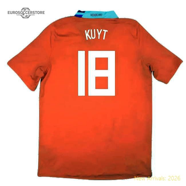 Holland 2008-10 Home Shirt ((Excellent) M) (Kuyt 18)-The Soccer Shirt Hub