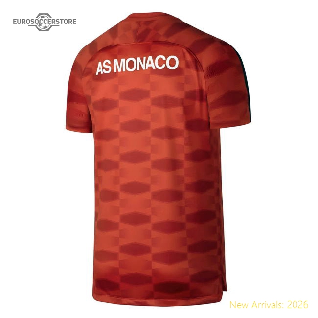 2017-2018 Monaco Nike Dry Pre-Match Training Shirt (Red)-The Soccer Shirt Hub