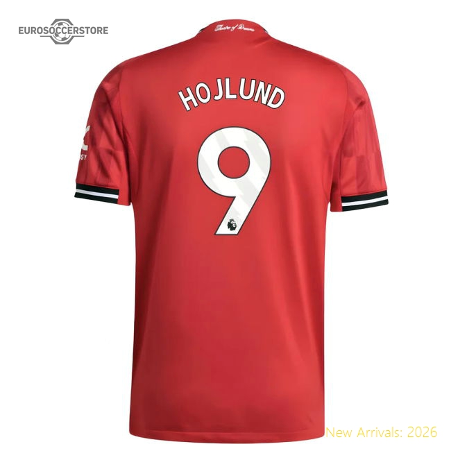 2025-2026 Man Utd Authentic Home Shirt (Hojlund 9)-The Soccer Shirt Hub
