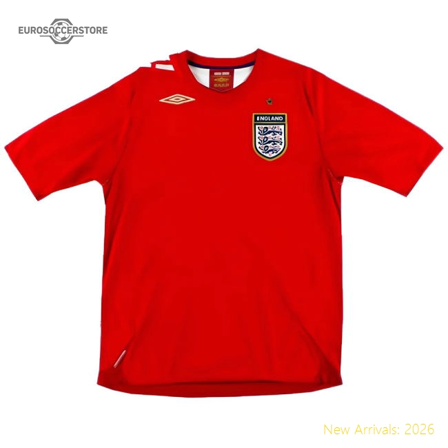 England 2006-08 Away Shirt (XL) (Very Good)-The Soccer Shirt Hub