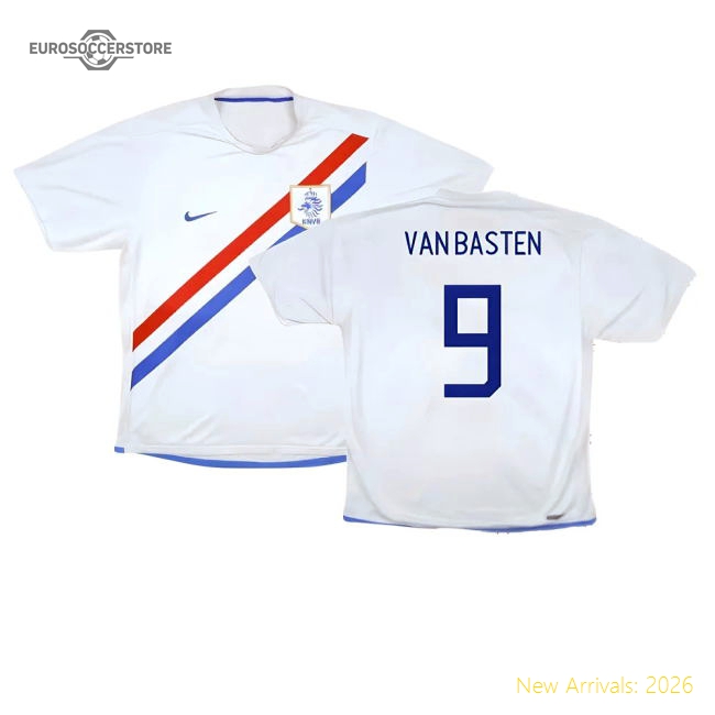 Holland 2006-08 Away Shirt ((Very Good) S) (Van Basten 9)-The Soccer Shirt Hub
