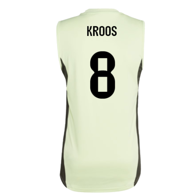 2025-2026 Real Madrid Sleeveless Training Jersey (Almost Lime) (Kroos 8)-The Soccer Shirt Hub