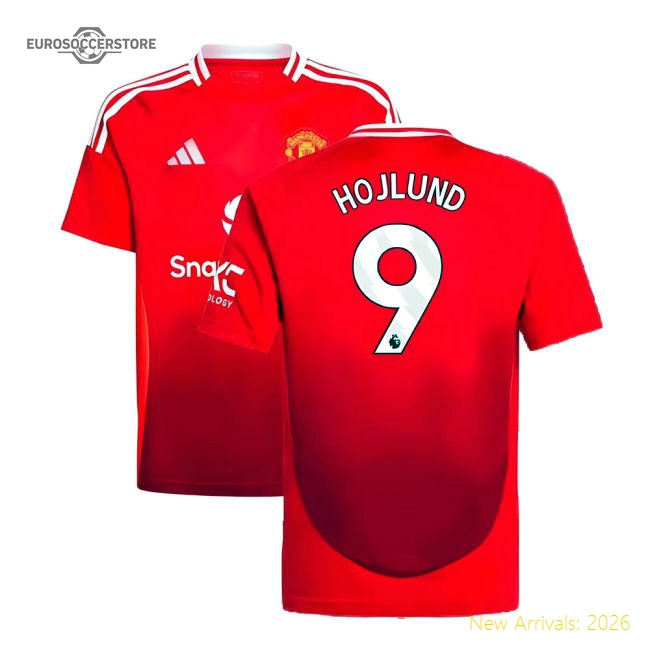 2024-2025 Man Utd Home Shirt (Kids) (Hojlund 9)-The Soccer Shirt Hub