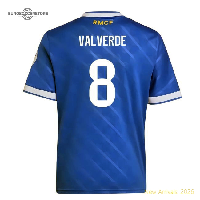 2025-2026 Real Madrid Third Shirt (Kids) (Valverde 8)-The Soccer Shirt Hub