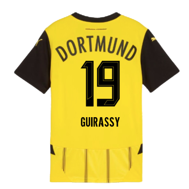 2024-2025 Borussia Dortmund Home Shirt (Kids) (Guirassy 19)-The Soccer Shirt Hub