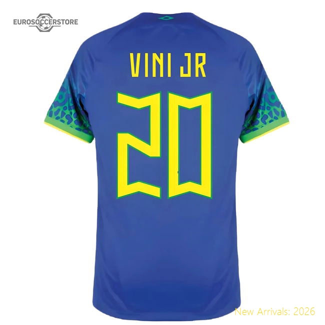 2022-2023 Brazil Away Shirt (VINI JR 20)-The Soccer Shirt Hub