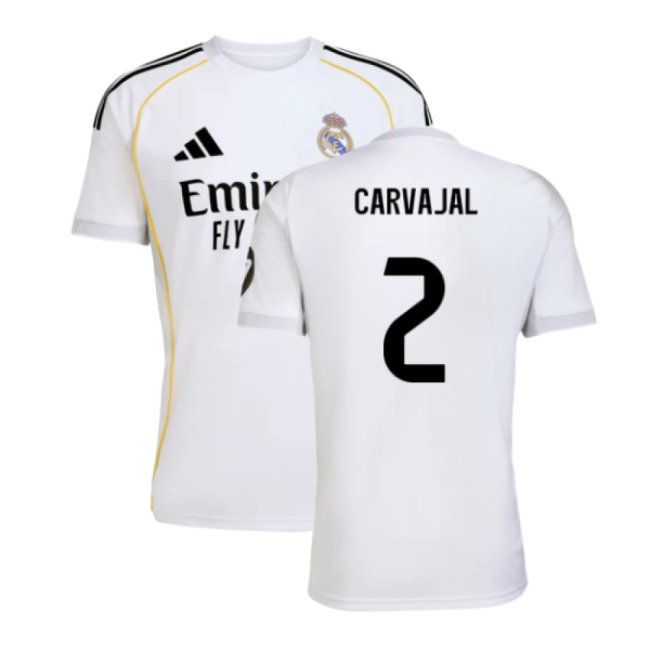 2025-2026 Real Madrid Home Shirt (Carvajal 2)-The Soccer Shirt Hub