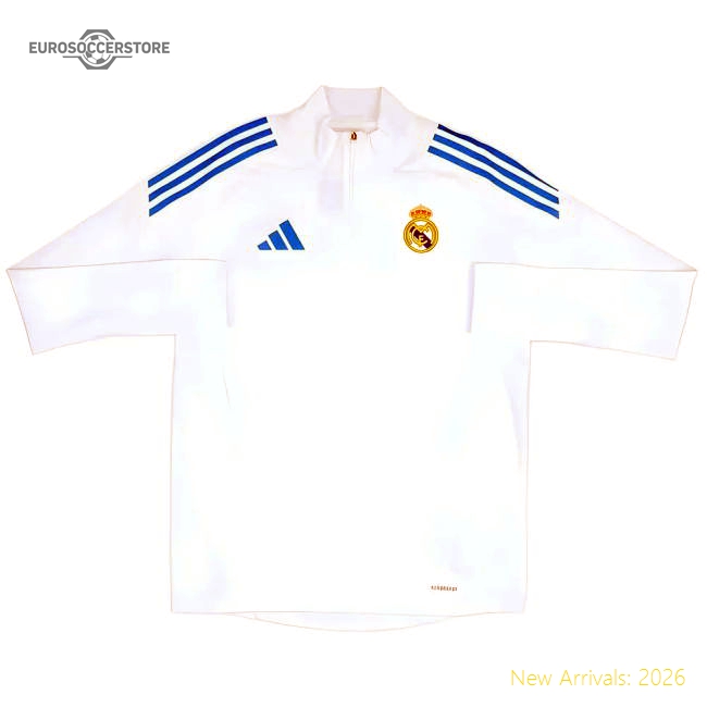 2025-2026 Real Madrid EU Training Top (White)-The Soccer Shirt Hub