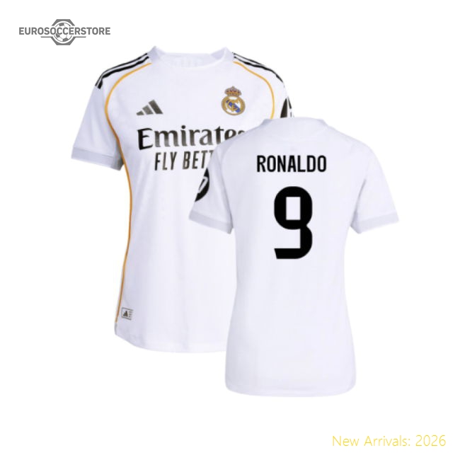 2025-2026 Real Madrid Authentic Home Shirt (Womens) (Ronaldo 9)-The Soccer Shirt Hub