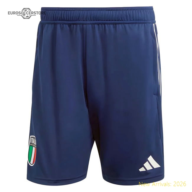 2023-2024 Italy Training Shorts (Dark Blue)-The Soccer Shirt Hub