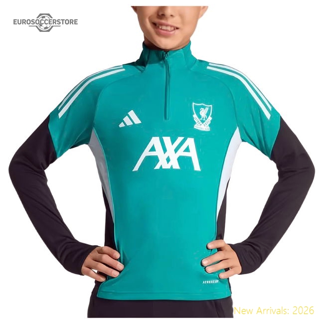 2025-2026 Liverpool EU Training Top (Sea Green) - Kids-The Soccer Shirt Hub