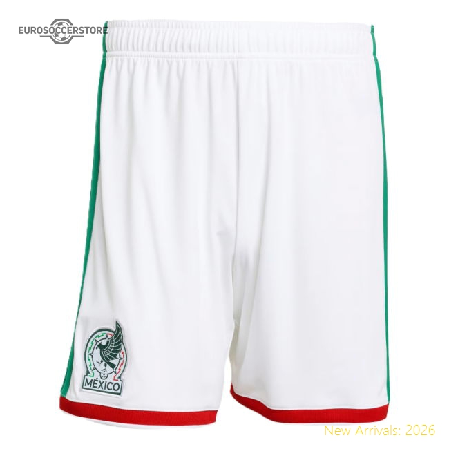 2026-2027 Mexico Home Shorts (White)-The Soccer Shirt Hub