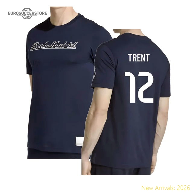 2025-2026 Real Madrid US Tee (Navy) (Trent 12)-The Soccer Shirt Hub