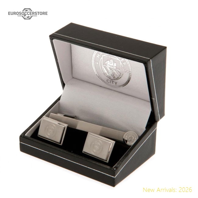 Manchester City FC Tie Slide & Cufflink Set-The Soccer Shirt Hub