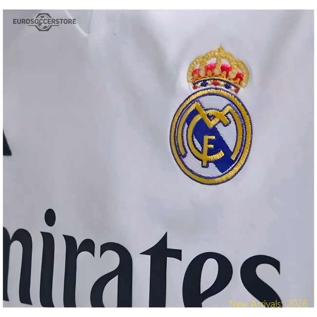 2024-2025 Real Madrid Long Sleeve Home Shirt (Kids)-The Soccer Shirt Hub