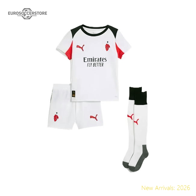 2025-2026 AC Milan Away Mini Kit-The Soccer Shirt Hub