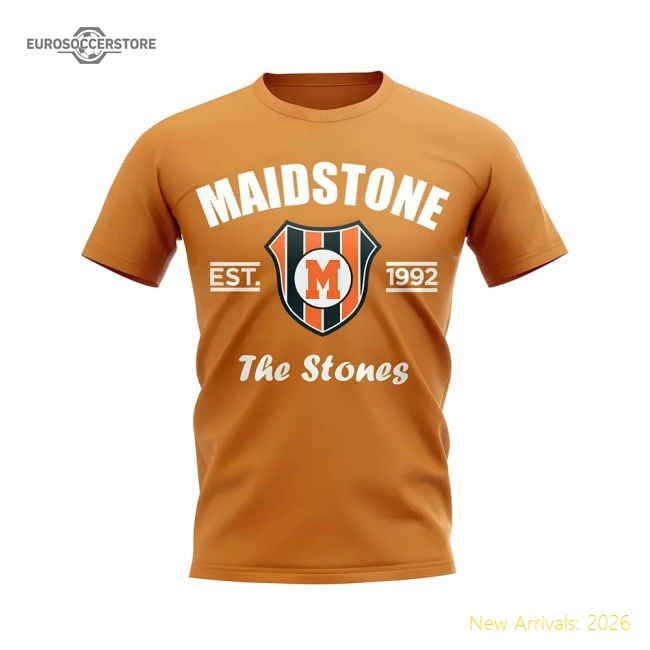Maidstone Established Football T-Shirt (Orange)-The Soccer Shirt Hub