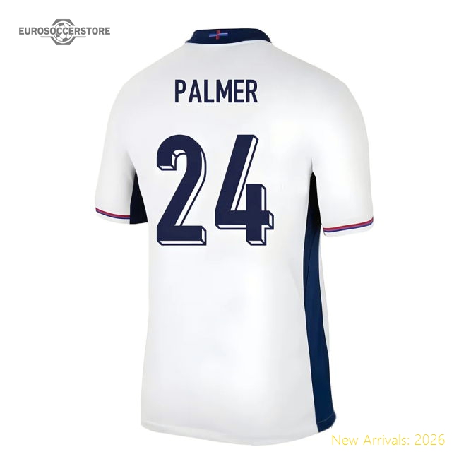 2024-2025 England Home Shirt (Palmer 24)-The Soccer Shirt Hub