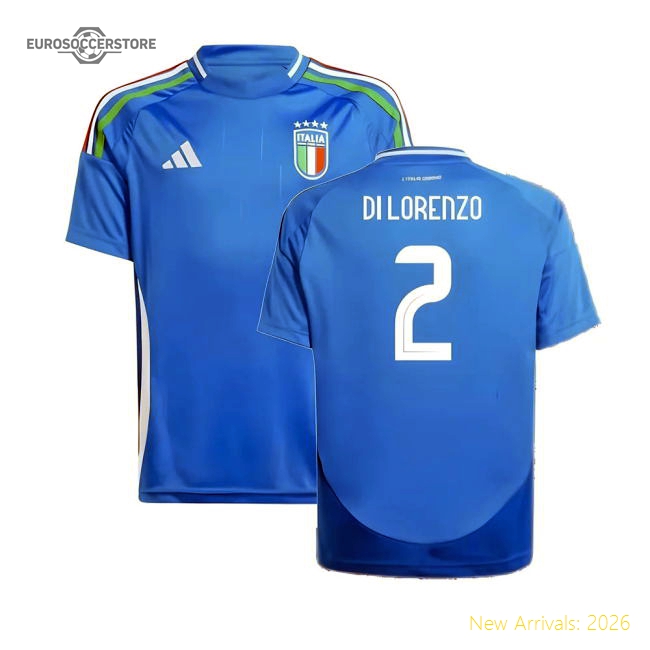 2024-2025 Italy Home Shirt (Kids) (DI LORENZO 2)-The Soccer Shirt Hub
