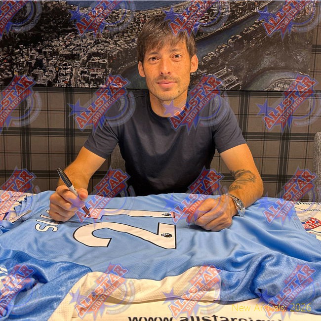 Manchester City FC David Silva Signed Shirt (Framed)-The Soccer Shirt Hub