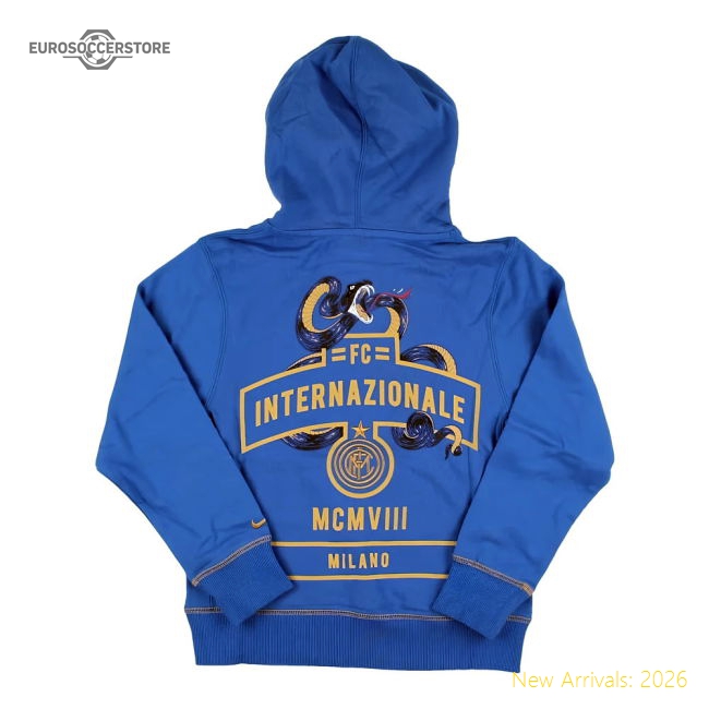 2011-2012 Inter Milan Core Hoody (Blue) - Kids-The Soccer Shirt Hub
