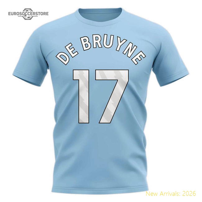Kevin de Bruyne Man City Hero T-shirt (Blue)-The Soccer Shirt Hub