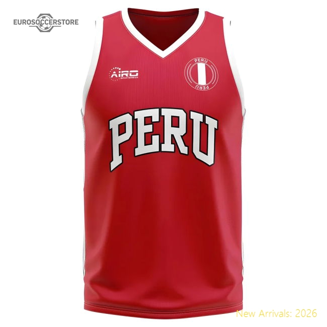 Peru Home Concept Basketball Shirt-The Soccer Shirt Hub