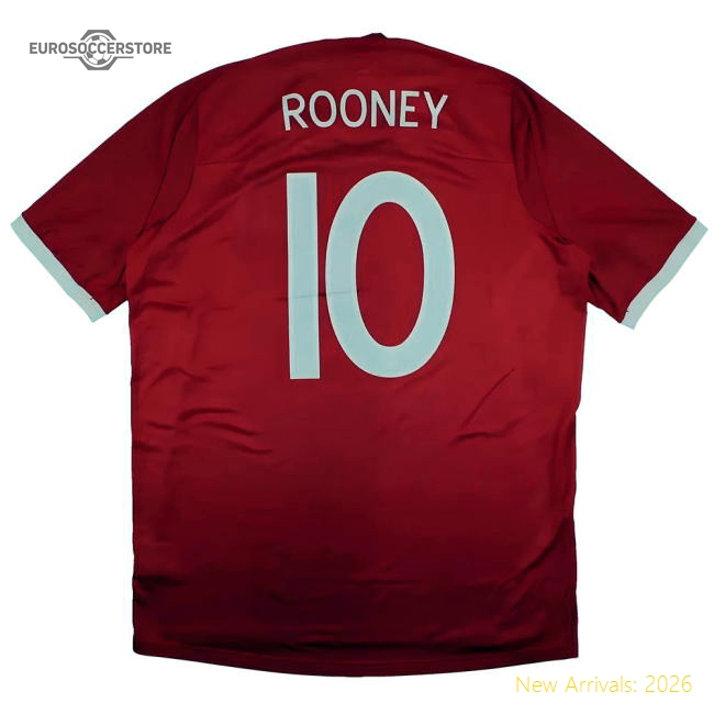 England 2010-11 Away Shirt (S) Rooney #10 (Excellent)-The Soccer Shirt Hub