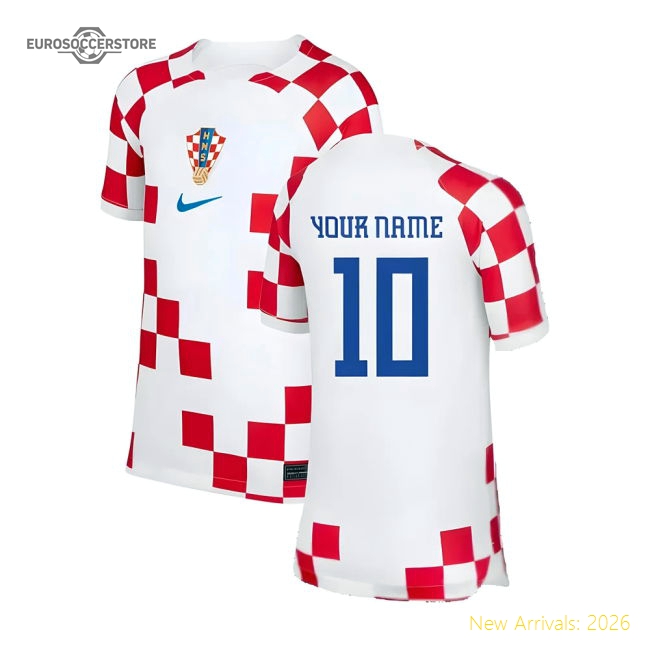 2022-2023 Croatia Home Shirt (Kids) (Your Name)-The Soccer Shirt Hub