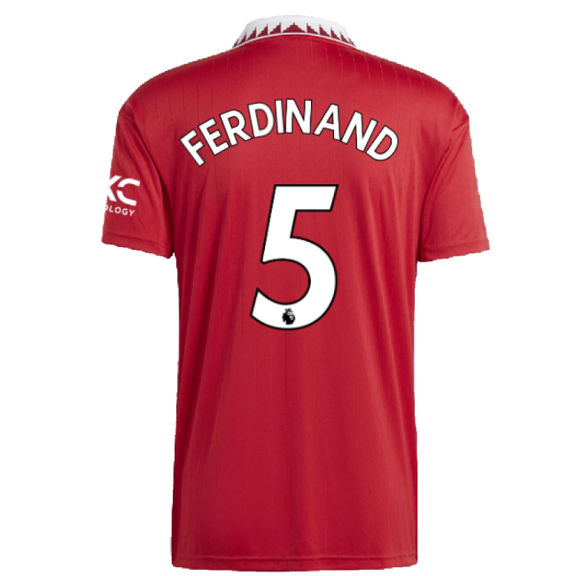 2022-2023 Man Utd Home Shirt (FERDINAND 5)-The Soccer Shirt Hub