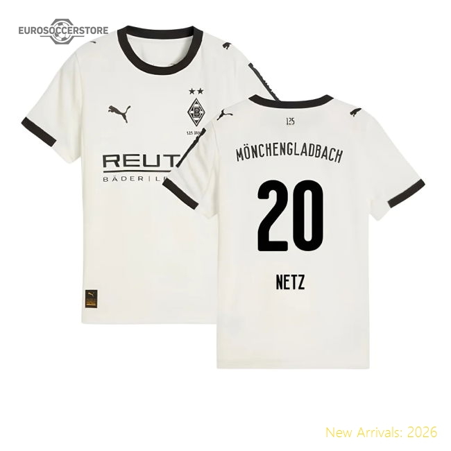 2025-2026 Borussia MGB Home Shirt (Kids) (Netz 20)-The Soccer Shirt Hub