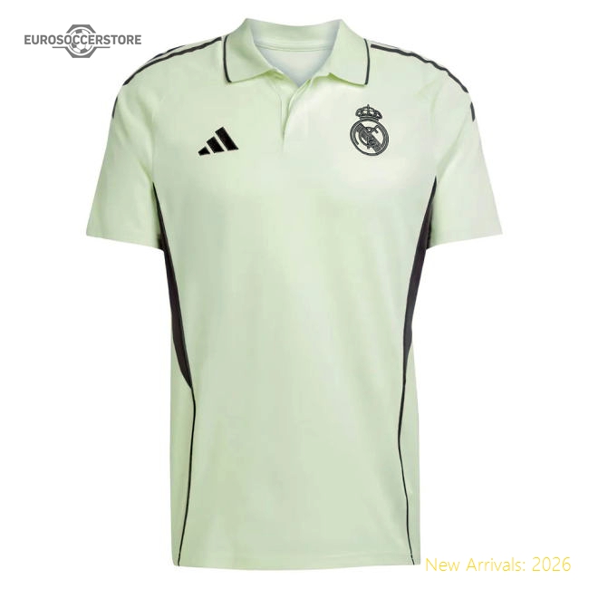2025-2026 Real Madrid Polo Shirt (Almost Lime)-The Soccer Shirt Hub
