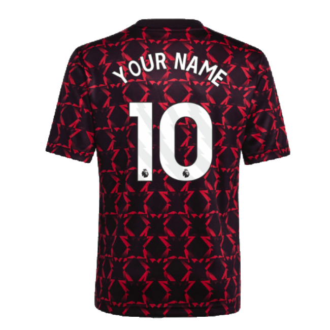 2024-2025 Man Utd Pre-Match Shirt (Black) - Kids (Your Name)-The Soccer Shirt Hub