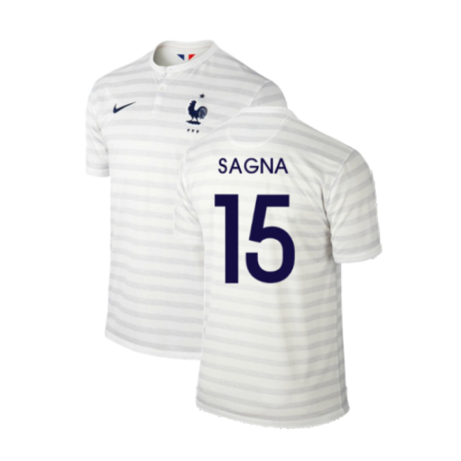 France 2014-15 Away Shirt ((Excellent) M) (Sagna 15)-The Soccer Shirt Hub