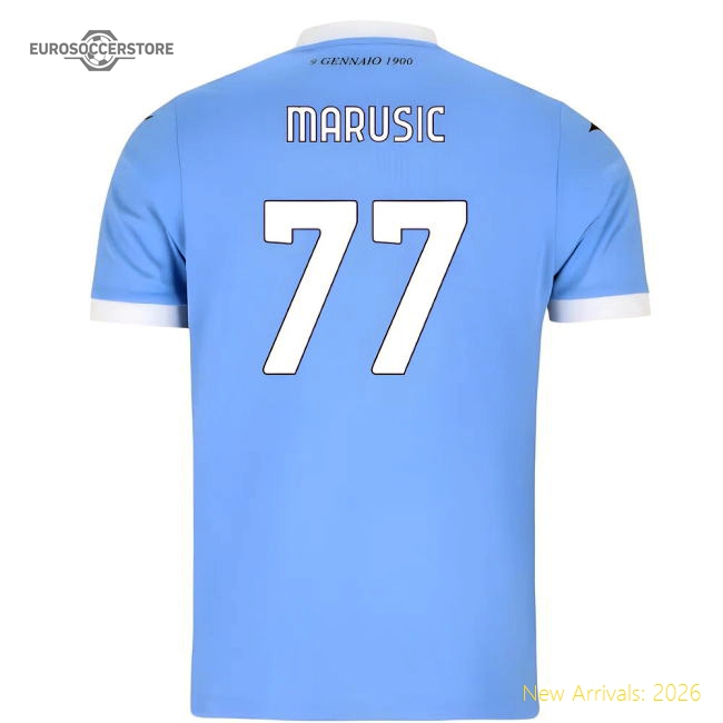 2025-2026 Lazio Home Shirt (Marusic 77)-The Soccer Shirt Hub