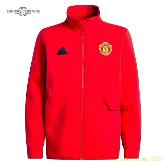 2023-2024 Man Utd Anthem Jacket (Red)-The Soccer Shirt Hub