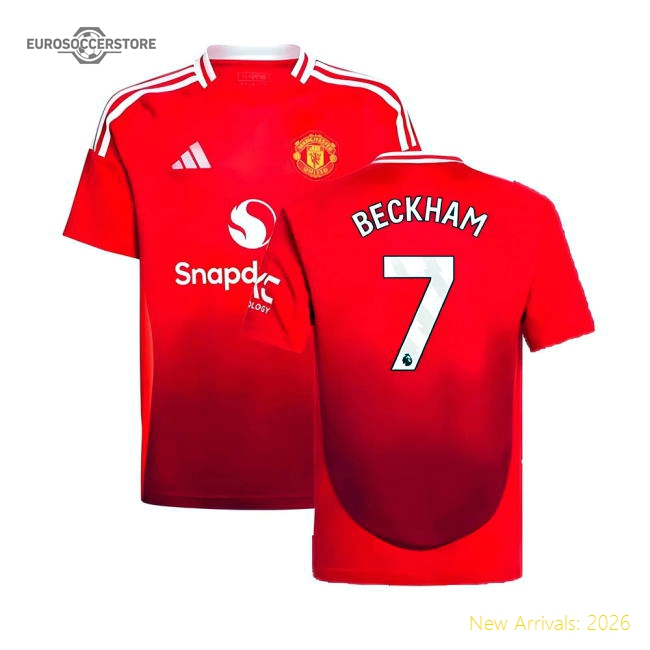 2024-2025 Man Utd Home Shirt (Kids) (Beckham 7)-The Soccer Shirt Hub