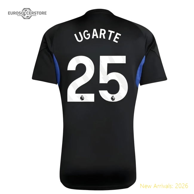 2025-2026 Man Utd EU Training Jersey (Black) - Kids (Ugarte 25)-The Soccer Shirt Hub