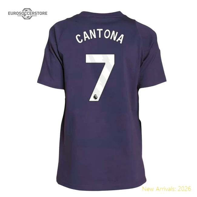 2025-2026 Man Utd Training Tee (Aurora Plum) - Kids (Cantona 7)-The Soccer Shirt Hub