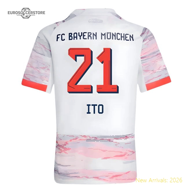 2025-2026 Bayern Munich Away Shirt (Kids) (Ito 21)-The Soccer Shirt Hub