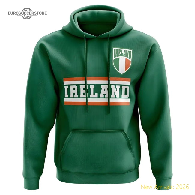 Ireland Core Football Country Hoody (Green)-The Soccer Shirt Hub