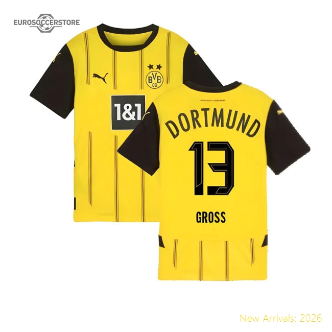 2024-2025 Borussia Dortmund Home Shirt (Kids) (Gross 13)-The Soccer Shirt Hub