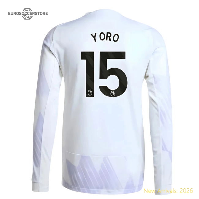 2025-2026 Man Utd Authentic Long Sleeve Away Shirt (Yoro 15)-The Soccer Shirt Hub