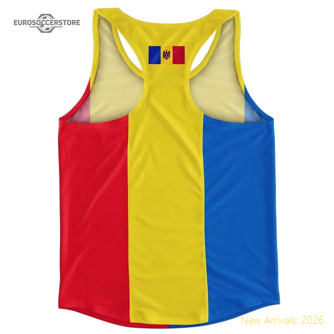 Moldova Flag Running Vest-The Soccer Shirt Hub